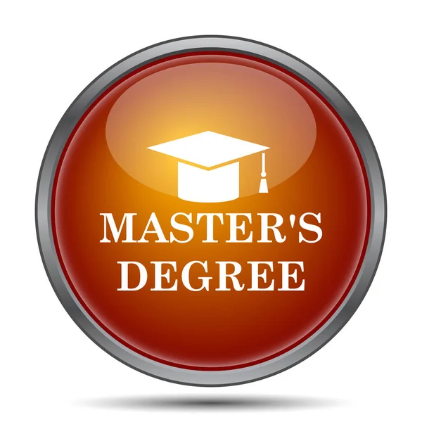 Master Degree Icon Internet Button White Background — Stock Photo, Image