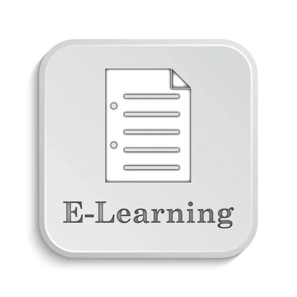 Learning Icon Internet Button White Background — Stock Photo, Image