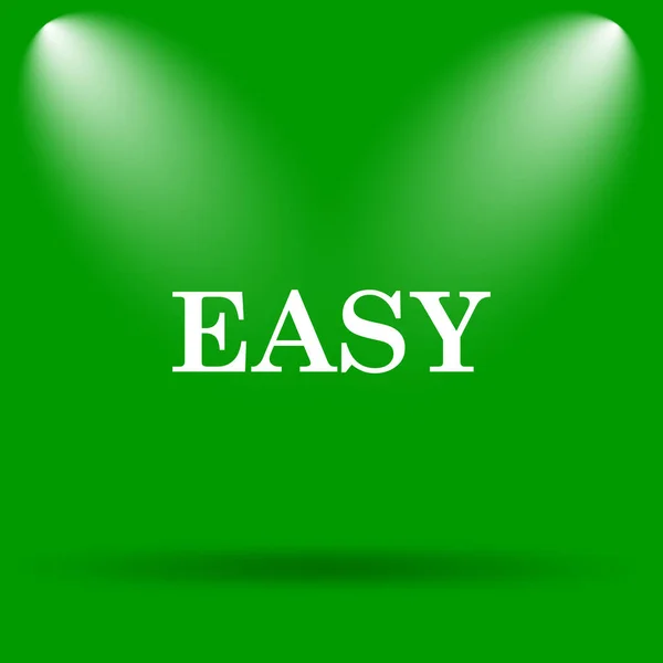 Easy icon. Internet button on green background