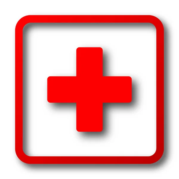 Medical Cross Icon Internet Button White Background — Stock Photo, Image