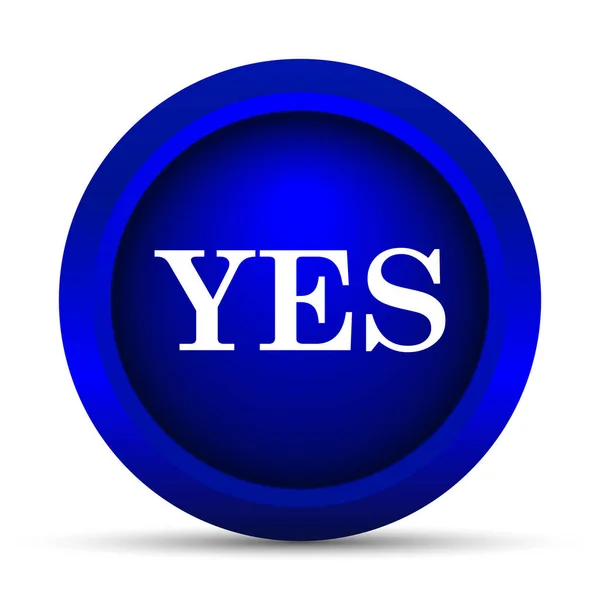 Yes Icon Internet Button White Background — Stock Photo, Image