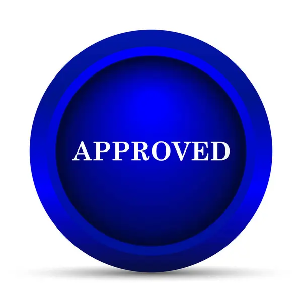 Approved Icon Internet Button White Background — Stock Photo, Image