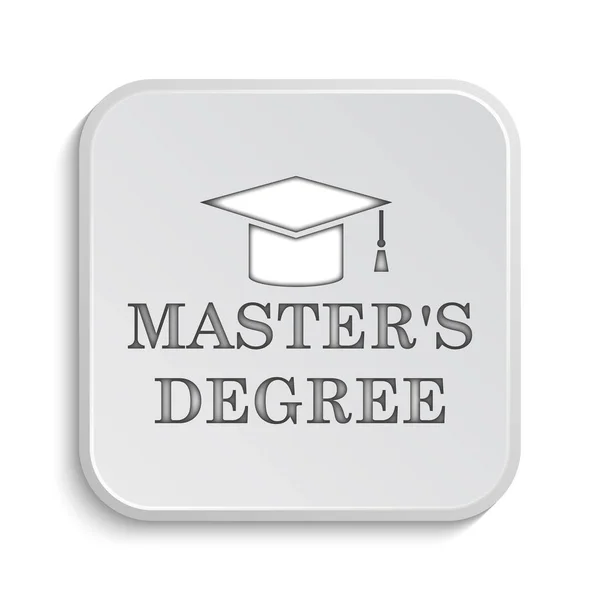 Master Degree Icon Internet Button White Background — Stock Photo, Image