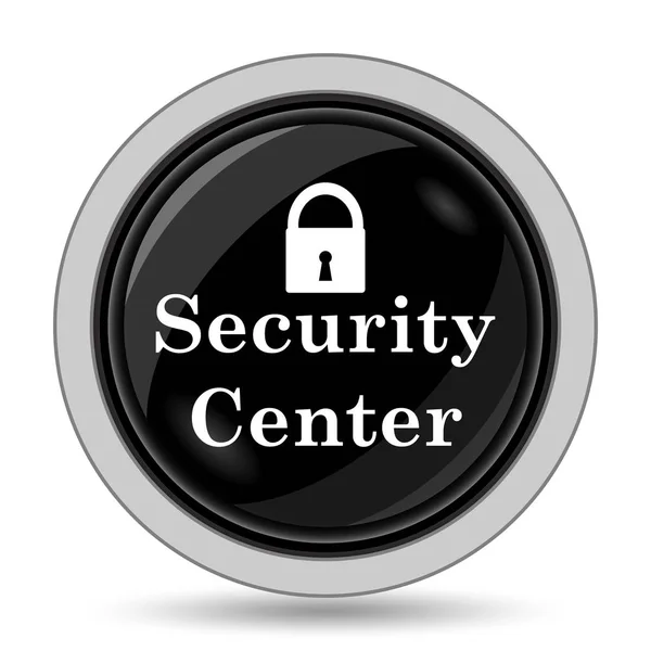 Security Center Pictogram Internet Knop Witte Achtergrond — Stockfoto