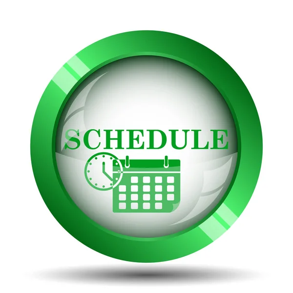 Schedule Icon Internet Button White Background — Stock Photo, Image
