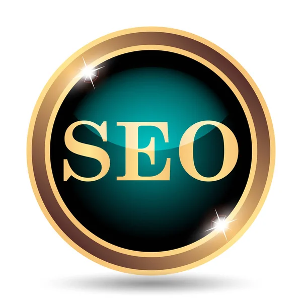 Icona Seo Pulsante Internet Sfondo Bianco — Foto Stock