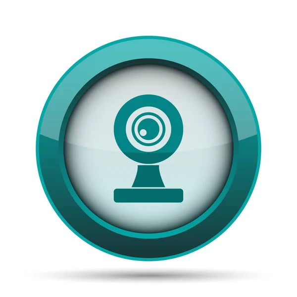 Webcam icon. Internet button on white background