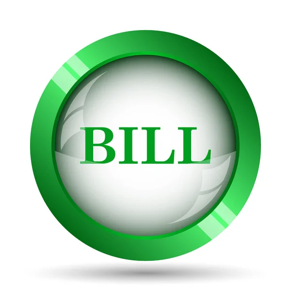 Bill icon. Internet button on white background