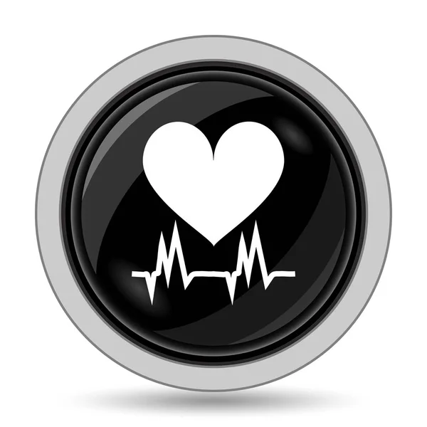 Heart Icon Internet Button White Background — Stock Photo, Image