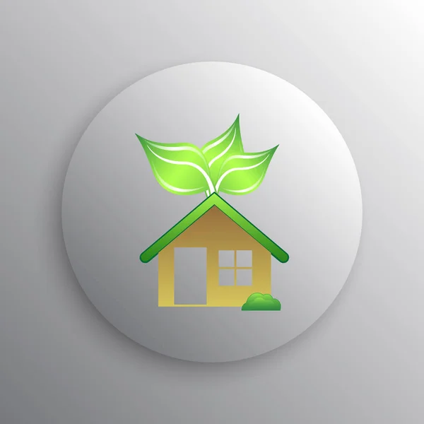 Eko dom ikona — Zdjęcie stockowe