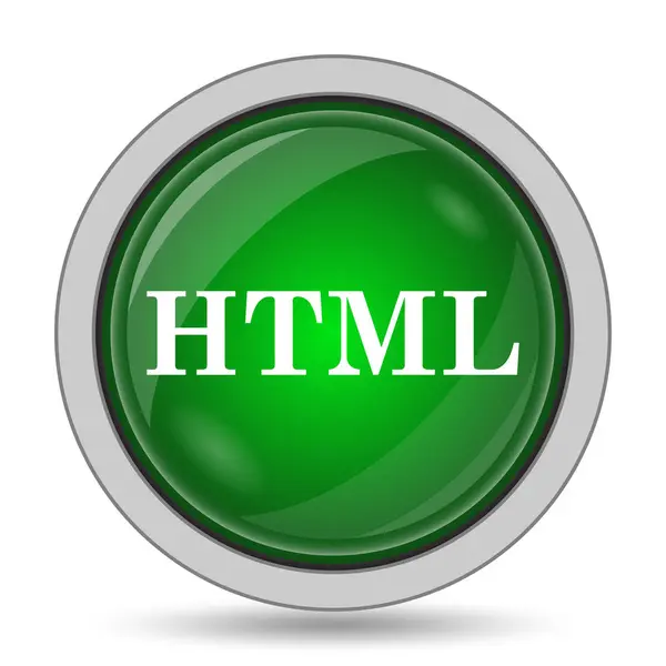 Html Simgesi Beyaz Arka Plan Üzerinde Internet Düğmesi — Stok fotoğraf