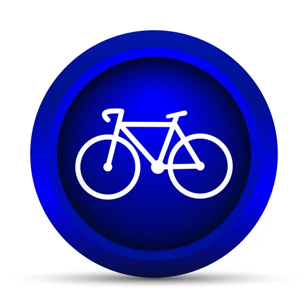 Icono Bicicleta Botón Internet Sobre Fondo Blanco — Foto de Stock