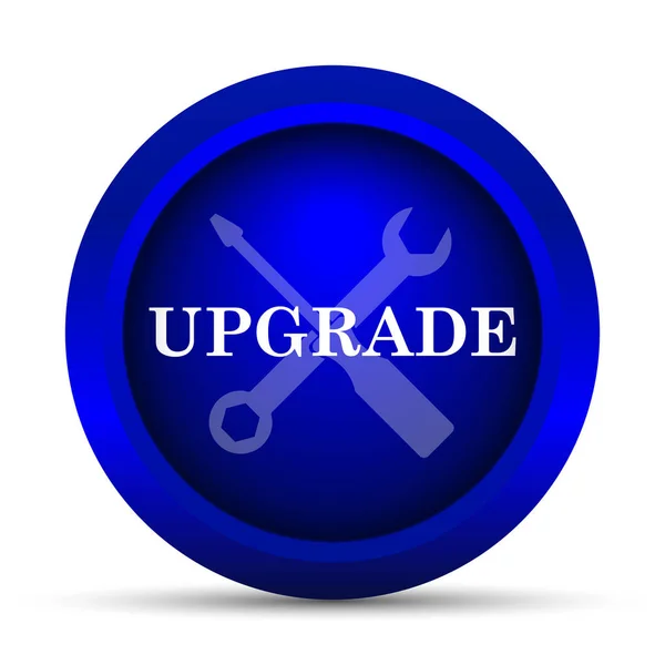 Upgrade Pictogram Internet Knop Witte Achtergrond — Stockfoto