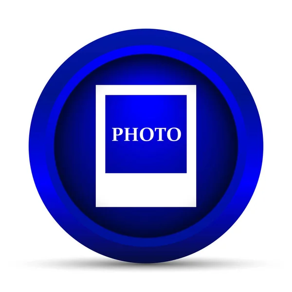 写真アイコン 白い背景の上のインター ネット ボタン — ストック写真