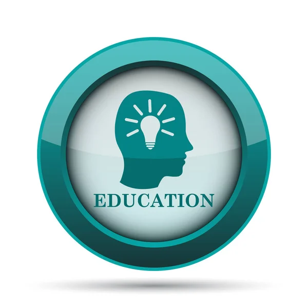Education Icon Internet Button White Background — Stock Photo, Image