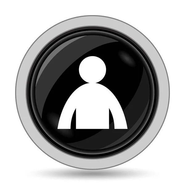 Ikona Profilu Użytkownika Przycisk Internet Białym Tle — Zdjęcie stockowe