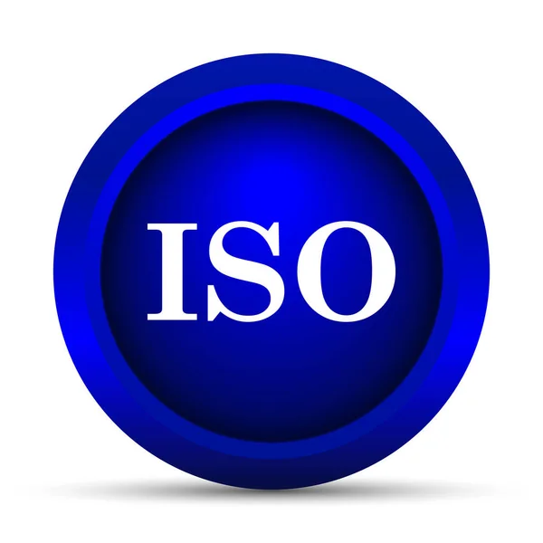 Icona Iso Pulsante Internet Sfondo Bianco — Foto Stock