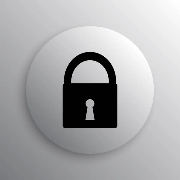 Lock icon. Internet button on white background