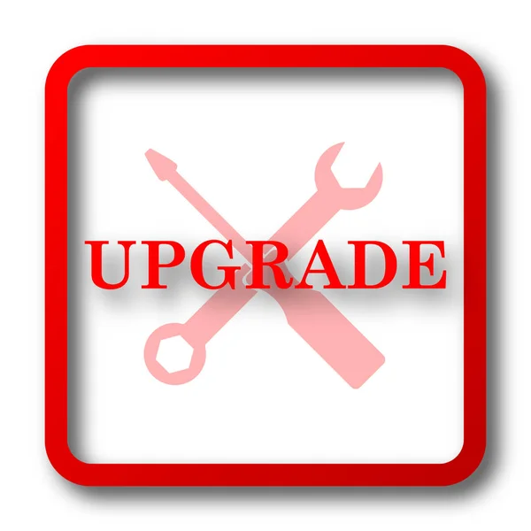 Upgrade Pictogram Internet Knop Witte Achtergrond — Stockfoto