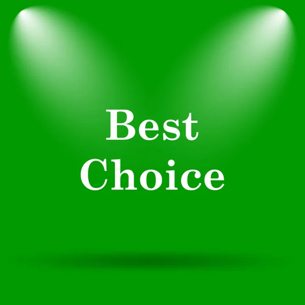 Лучший Выбор Значок Кнопка Интернет Зеленом Фоне — стоковое фото