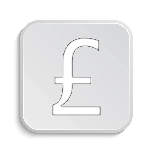 Pound Icon Internet Button White Background — Stock Photo, Image