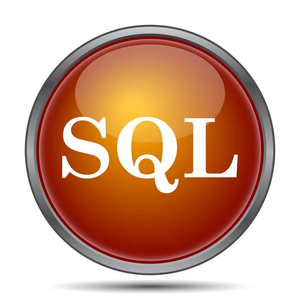 stock image SQL icon. Internet button on white background