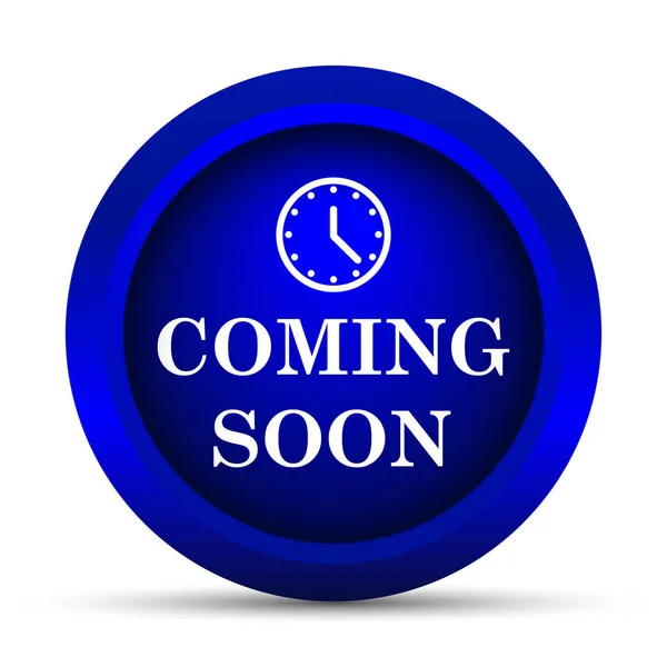 Coming Soon Icon Internet Button White Background — Stock Photo, Image