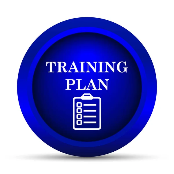 Training plan icon. Internet button on white background