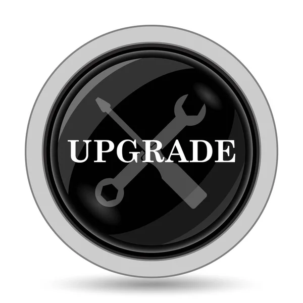 Upgrade Pictogram Internet Knop Witte Achtergrond — Stockfoto