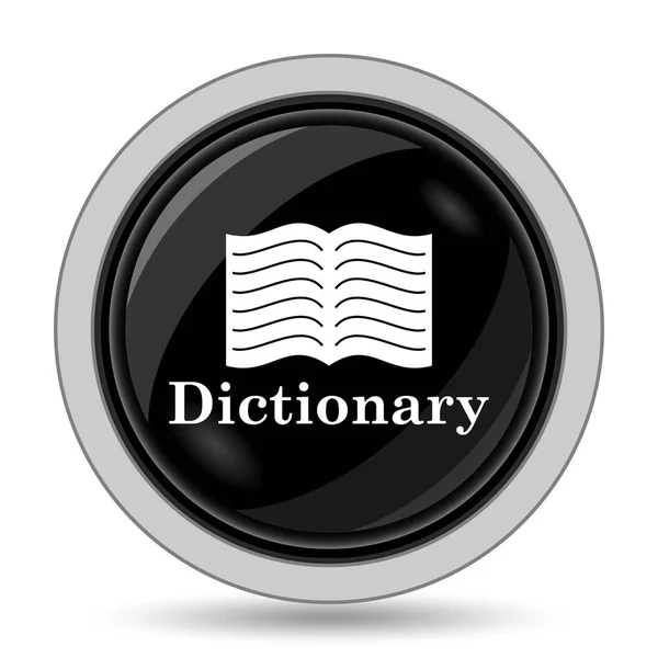 Dictionary Icon Internet Button White Background — Stock Photo, Image