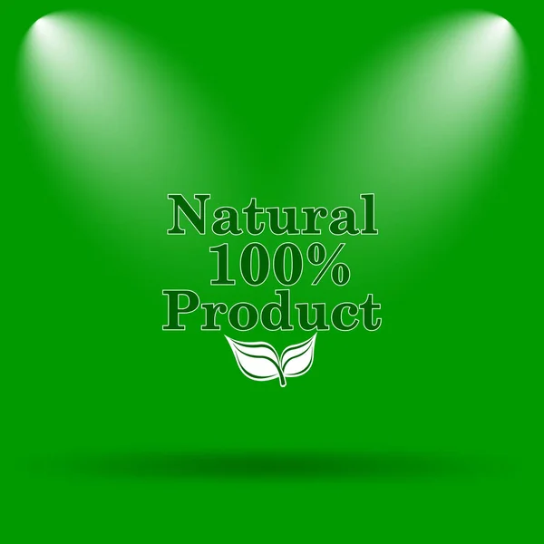 100 Icône de produit naturel pour cent — Photo