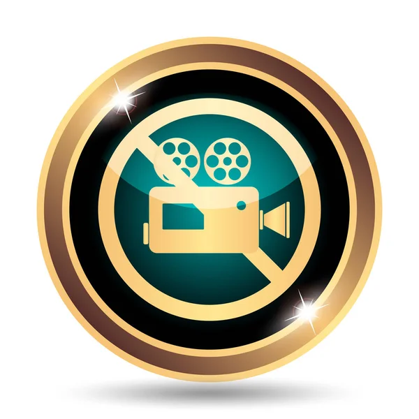 Forbidden video camera icon — Stock Photo, Image