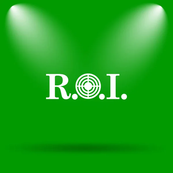 Roi Symbol Internet Taste Auf Grünem Hintergrund — Stockfoto