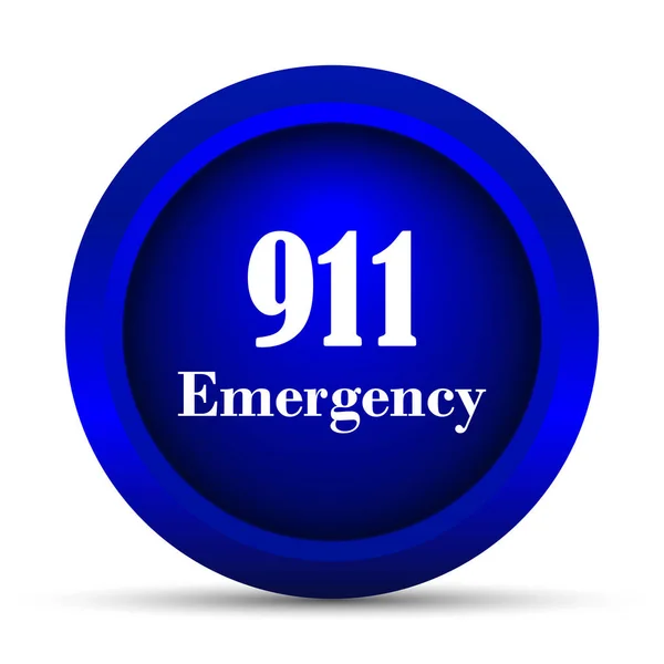 911 Icono Emergencia Botón Internet Sobre Fondo Blanco — Foto de Stock