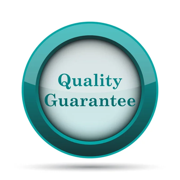 Quality Guarantee Icon Internet Button White Background — Stock Photo, Image