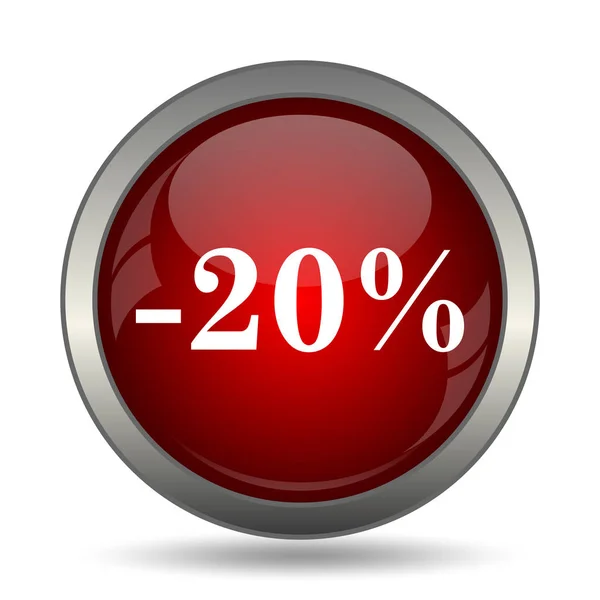 20 percentenkorting pictogram — Stockfoto