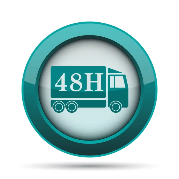 48h leverans lastbil ikonen — Stockfoto