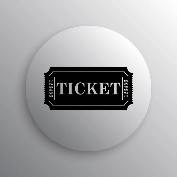 Bioscoop Ticket Pictogram Internet Knop Witte Achtergrond — Stockfoto