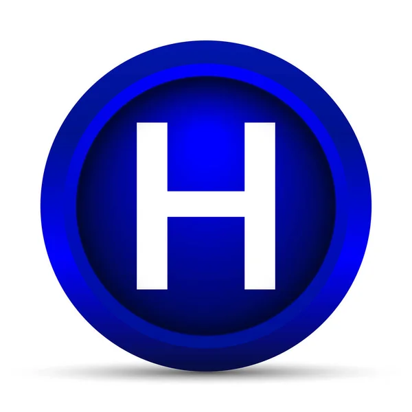 Hospital Icon Internet Button White Background — Stock Photo, Image