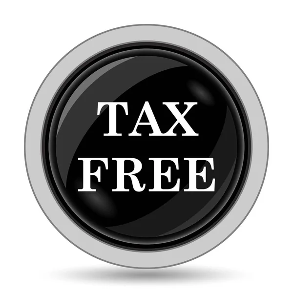 Ícone Livre Impostos Botão Internet Fundo Branco — Fotografia de Stock
