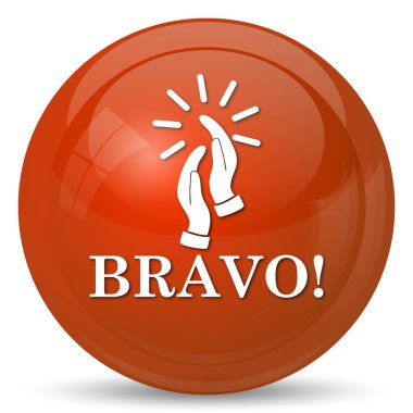 Simge bravo. Beyaz arka plan üzerinde Internet düğmesi