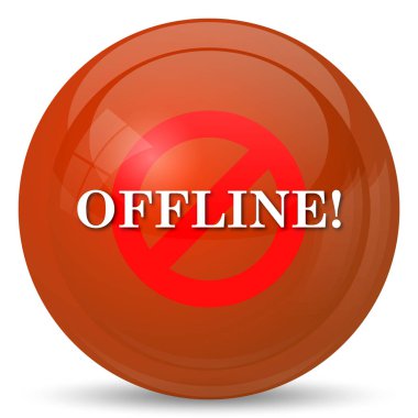 Çevrimdışı simgesi. Beyaz arka plan üzerinde Internet düğmesi