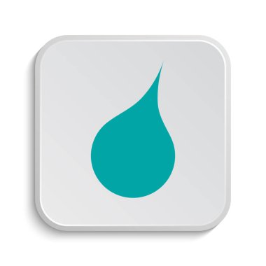 Yağmur simgesi. Beyaz arka plan üzerinde Internet düğmesi