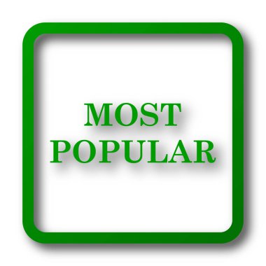 En popüler simgesi. Beyaz arka plan üzerinde Internet düğmesi