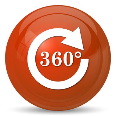 Yeniden yükle 360 simgesi. Beyaz arka plan üzerinde Internet düğmesi