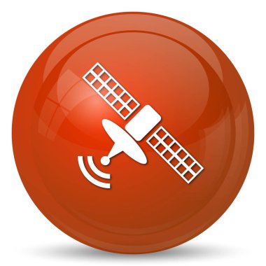 Anten simgesi. Beyaz arka plan üzerinde Internet düğmesi