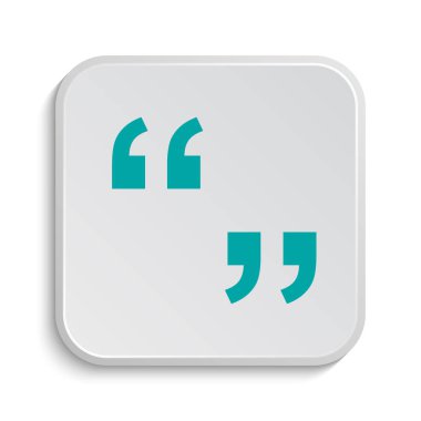 Tırnak işareti simgesi. Beyaz arka plan üzerinde Internet düğmesi