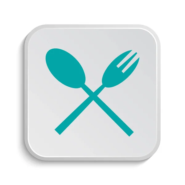 Fork and spoon icon — Stock Photo, Image