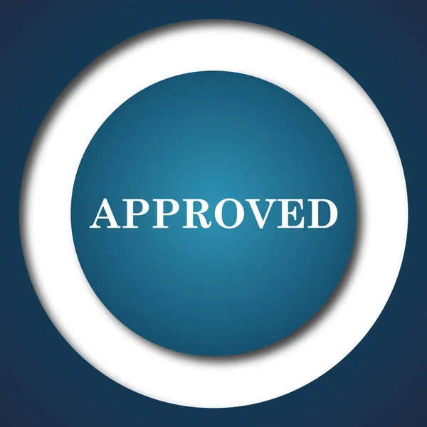 Approved Icon Internet Button White Background — Stock Photo, Image