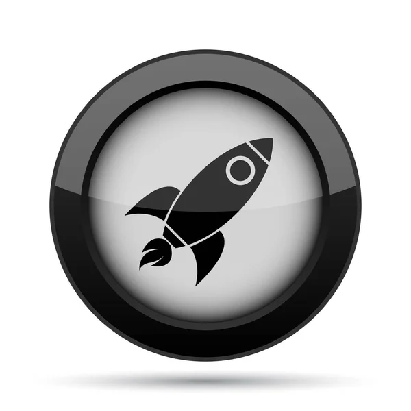 Rocket Icon Internet Button White Background — Stock Photo, Image